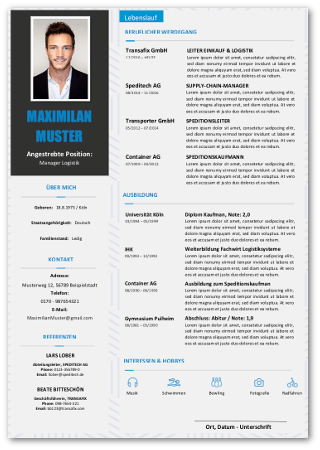 Muster Lebenslauf Beispiel