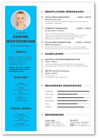 Vorlage Lebenslauf